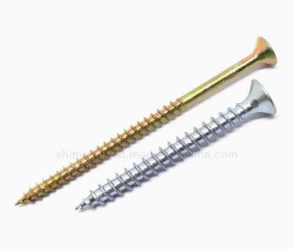 Chipboard Screw Manufacturer China DIN 7505 MDF Fiberboard Screw Yellow Zinc Pozi Drive Double Flat Head3.jpg