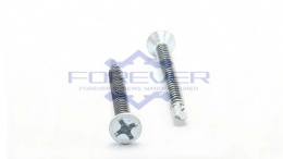 White Zinc Flat Head Self Drilling Screws