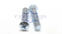 Blue White Zinc Phillips Drive Machine Screws